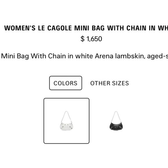 Mini Optic White Balenciaga Mini Le Cagole Bag - Picture 9 of 9